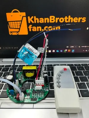 Picture of REMOTE CONTROL AC 220V and DC 12V Universal Solar AC/DC 12V Ceiling Fan Circuit Kit, BLDC Circuite PCB kit, Premium Quality