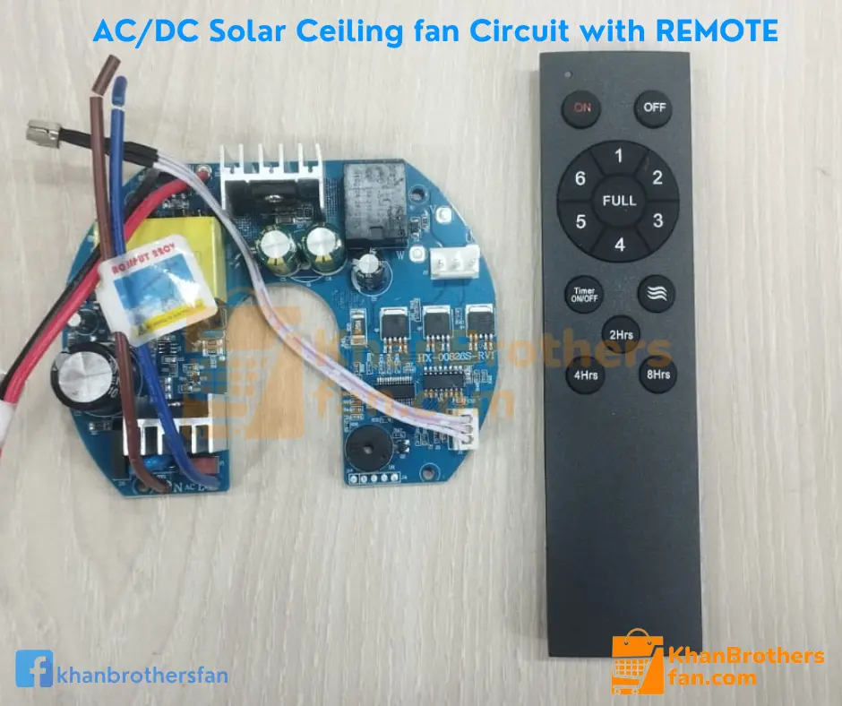 Picture of REMOTE CONTROL AC 220V and DC 12V Universal Solar AC/DC 12V Ceiling Fan Circuit Kit, BLDC Circuite PCB kit, Premium Quality