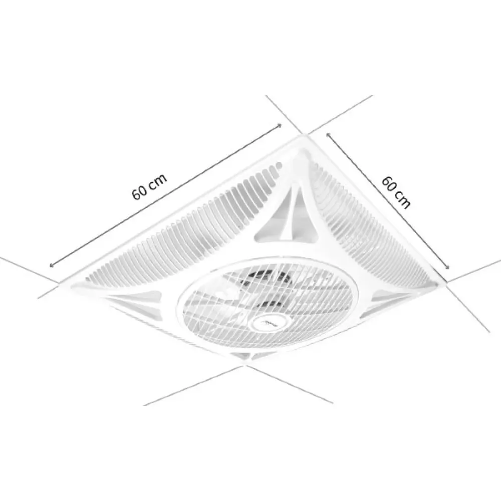 Picture of Shami 16 inch Air Circulated Ceiling fan with REMOTE, Hi Speed, Powerful  and soundless Airflow, Box Ceiling fan, Made in Taiwan White
