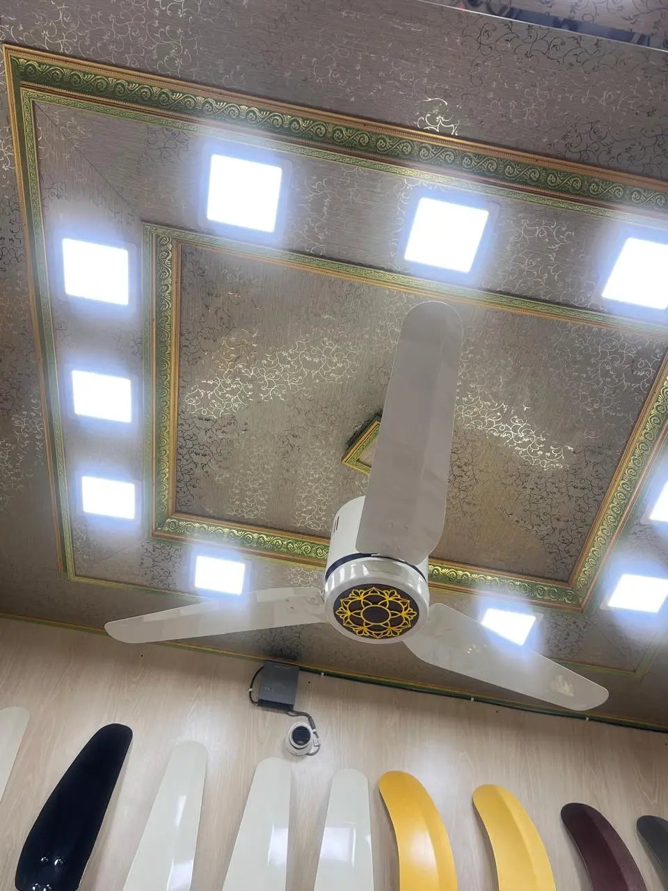 Picture of Royal AC/DC Rechargeable Ceiling Fan 56 Inch | Inverter Fan | 12V Battery | 350 RPM | Fast Charging | Made in Pakistan Off White