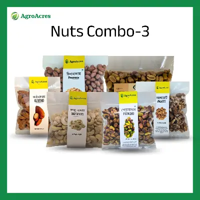 Picture of Nuts Combo-3  (Cashew nuts-100 gm, Almonds-100 gm, pistachio Nuts-100 gm, Walnuts-100 gm, Peanuts-100 gm, Roasted Peanuts- 100 gn)