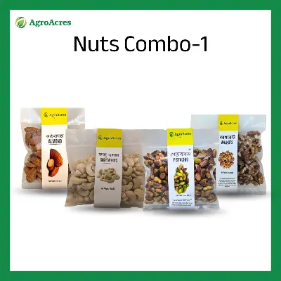 Picture of Nuts Combo-1 (Cashew nuts-100 gm,  Almonds-100 gm, pistachio Nuts-100 gm,  Walnuts-100 gm)