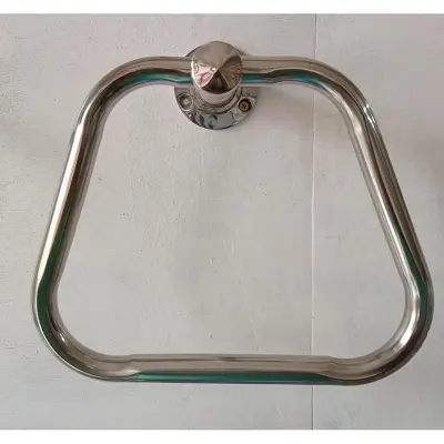 Picture of Triangle with Stainless Steel Towel Ring/Napkin Ring - Bathroom Towel Holder - Towel Hanger with Chrome Finish