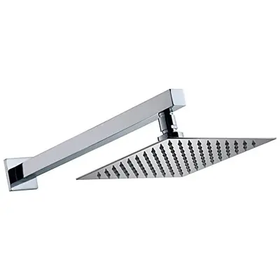 Picture of 8" Shower with 16inch square  Shower Pipe  for Bathroom/washroom | Wall Mounted & Ceiling Mounted Shower Head with Arm | Bathroom Shower Head Bracket Bar