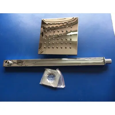 Picture of 6” shower and 16” arm rainfall full shower set with anti blocking stainless steel nozzle (Silver)