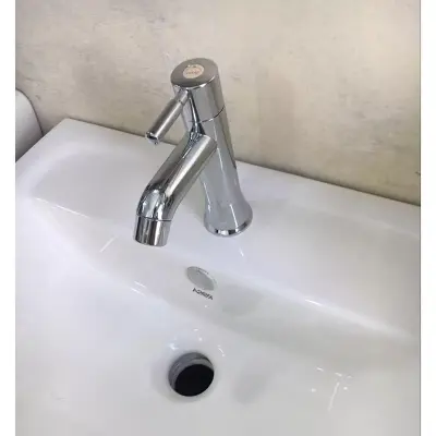 Picture of HANDLE BASIN PILLAR COCK (Silver)