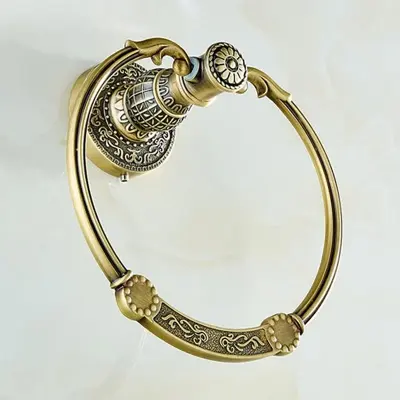 Picture of Antique Finished Bathroom Brass Towel Ring (Bronze)