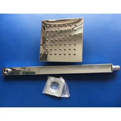 Picture of 6” shower and 16” arm rainfall full shower set with anti blocking stainless steel nozzle (Silver)