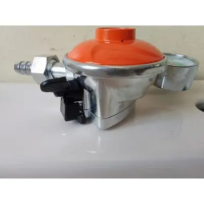 Picture of HAYAT Auto Safety GAS Regulator - High Quality Maximum Safety Device for LPG - 22MM with MeterMulticolor