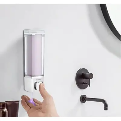 Picture of Shampoo & Soap Dispenser | Wall Mounted | Soap Dispenser for Kitchen & Bathroom | Refillable, Lightweight & Durable | Easy to Clean |- 250 ml