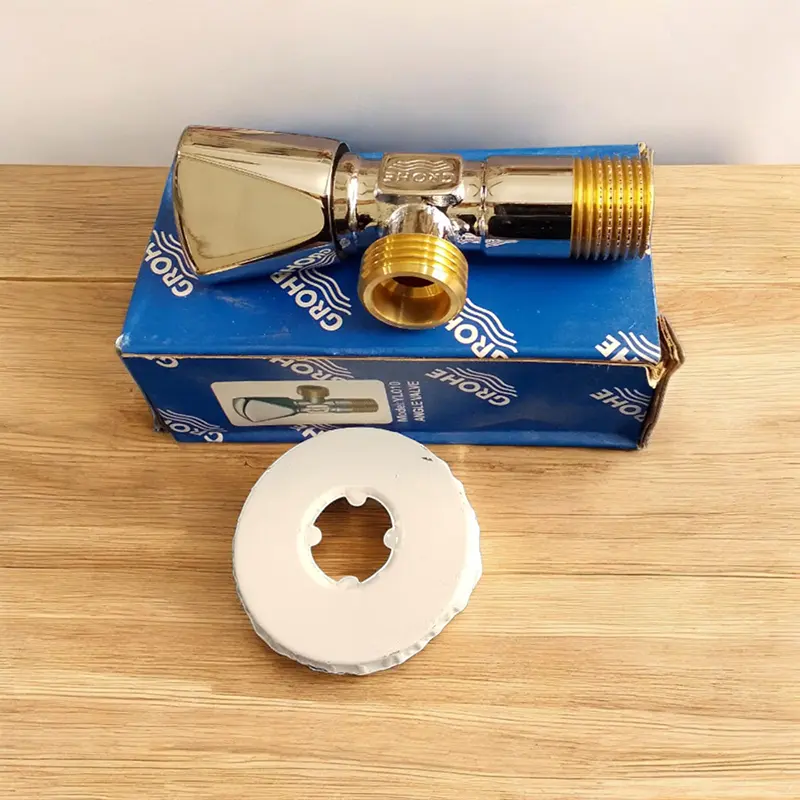 Picture of GROHE Metal Angle Valve 1/2 Inch, Chrome (Silver)