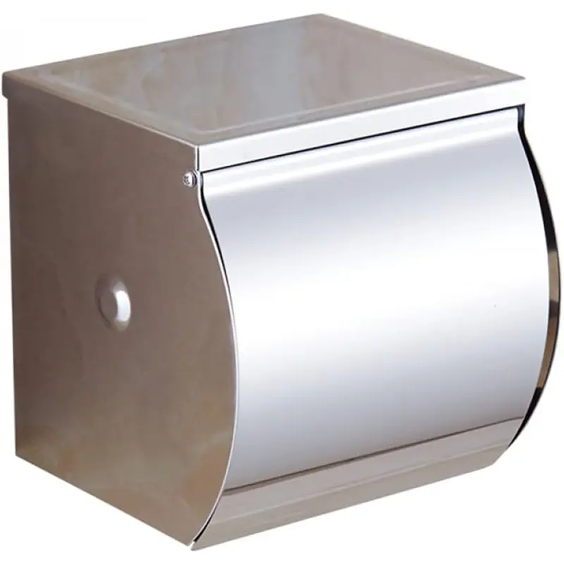 Picture of Sus 304 Stainless Steel Toilet Paper Holder Toilet Paper Holder Round Tissue Paper Roll Holder Toilet Paper Holder Toilet Paper Holder Wall Mounted Stainless Steel Brushed (Silver)