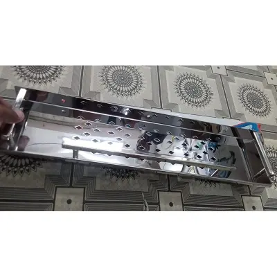 Picture of Bathroom Shower Shelf / Basin Shelf 20-21 Inch Bathroom Shelf Wall Mount Shower 100% Stainless Steel (Silver)