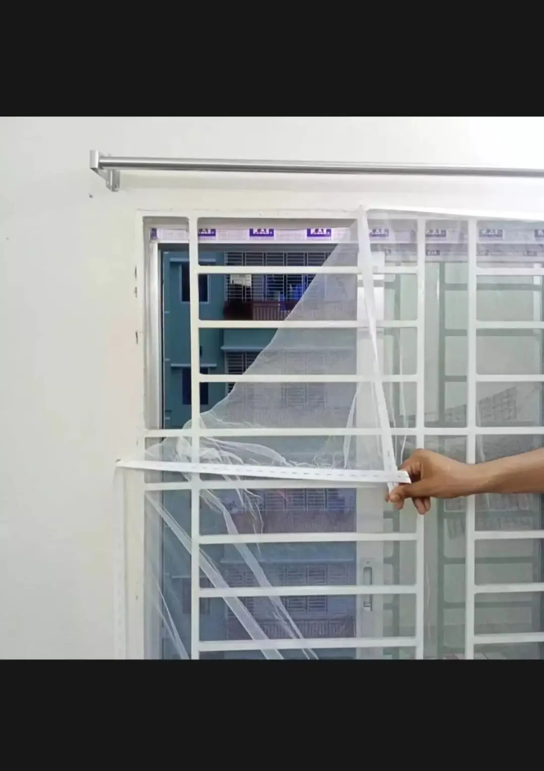 Picture of Window Anti Mosquito Net/ Anti-Insect Fly Bug Mosquito Net/ Best Quality Mosquito Net For 5/6 Feet Window - পর্দা White