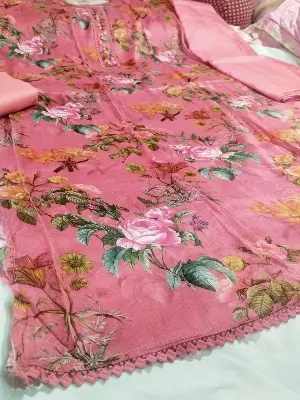 Picture of Three pic Salwer kameez Maroon