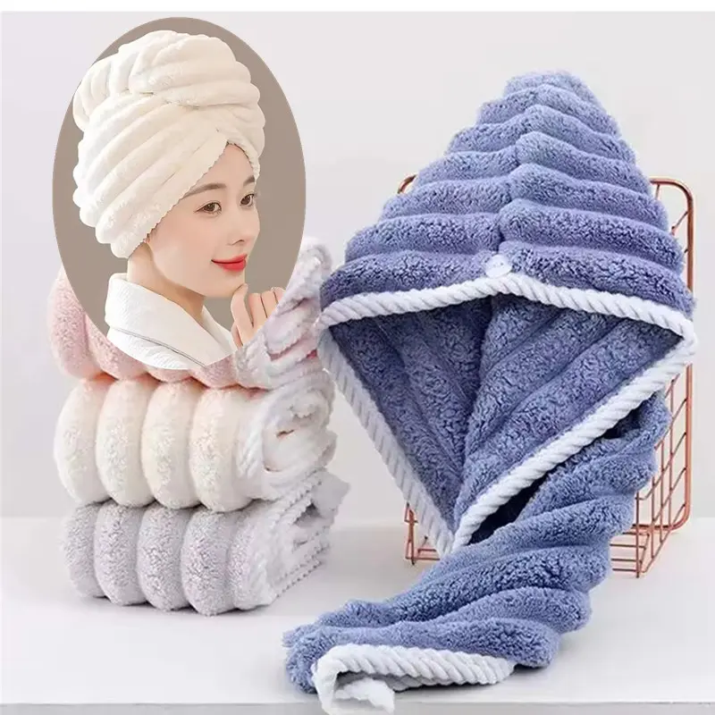 Picture of Premium Super Absorbent Microfiber Hair Drying Cap | Quick-Dry Hooded Towel for Women | Luxury Soft & Ultra-Absorbent Hair Wrap