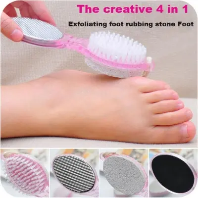 Picture of 4-in-1 Pedicure Tool | Foot Scrubber Brush, Foot File, Callus Remover & Nail Cleaner | Professional At-Home Foot Care