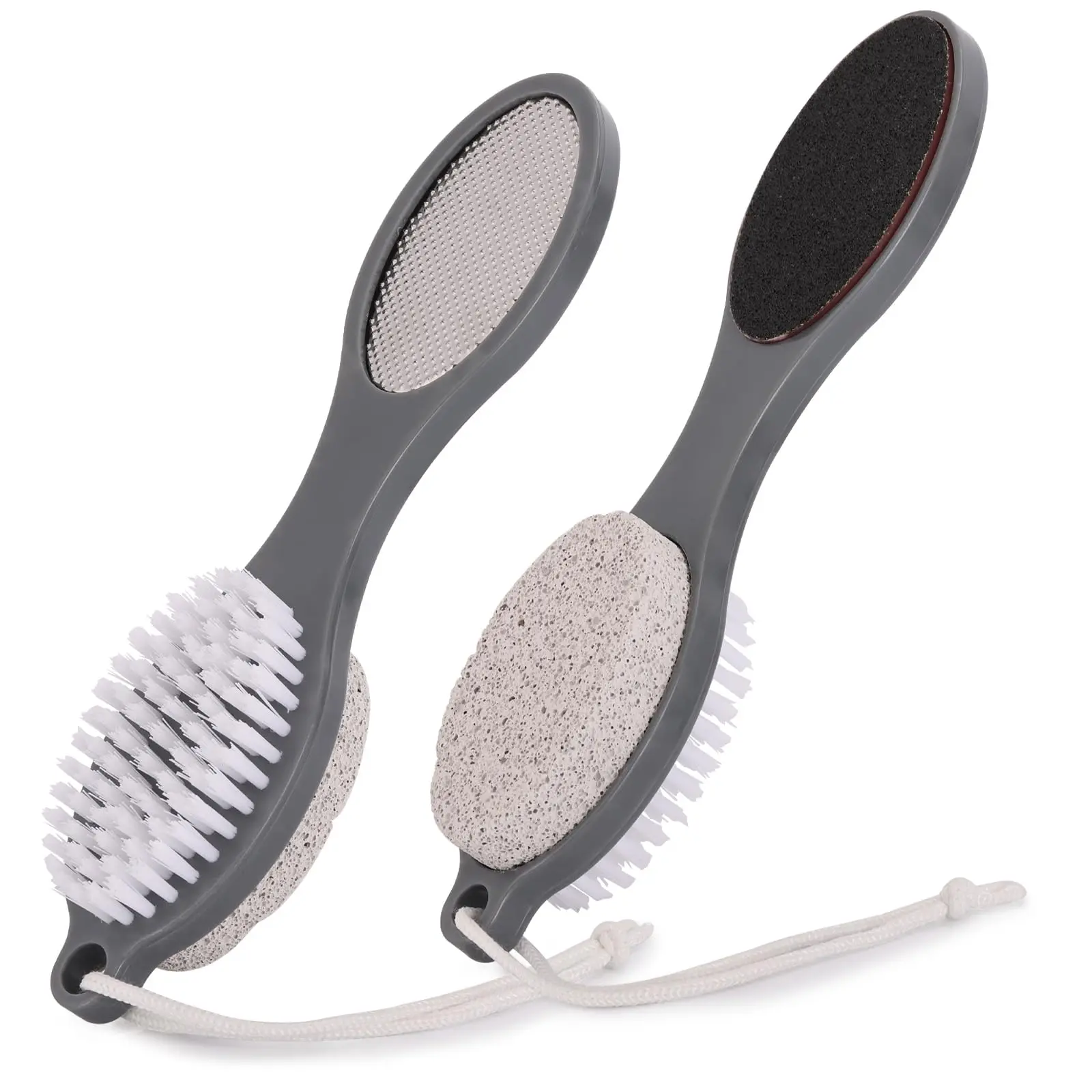 Picture of 4-in-1 Pedicure Tool | Foot Scrubber Brush, Foot File, Callus Remover & Nail Cleaner | Professional At-Home Foot Care