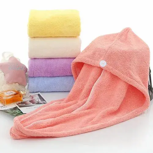Picture of Comfortable Ladies Magic Hair Drying Towel | Quick Dry Microfiber Hair Wrap | Soft & Absorbent Bath Turban