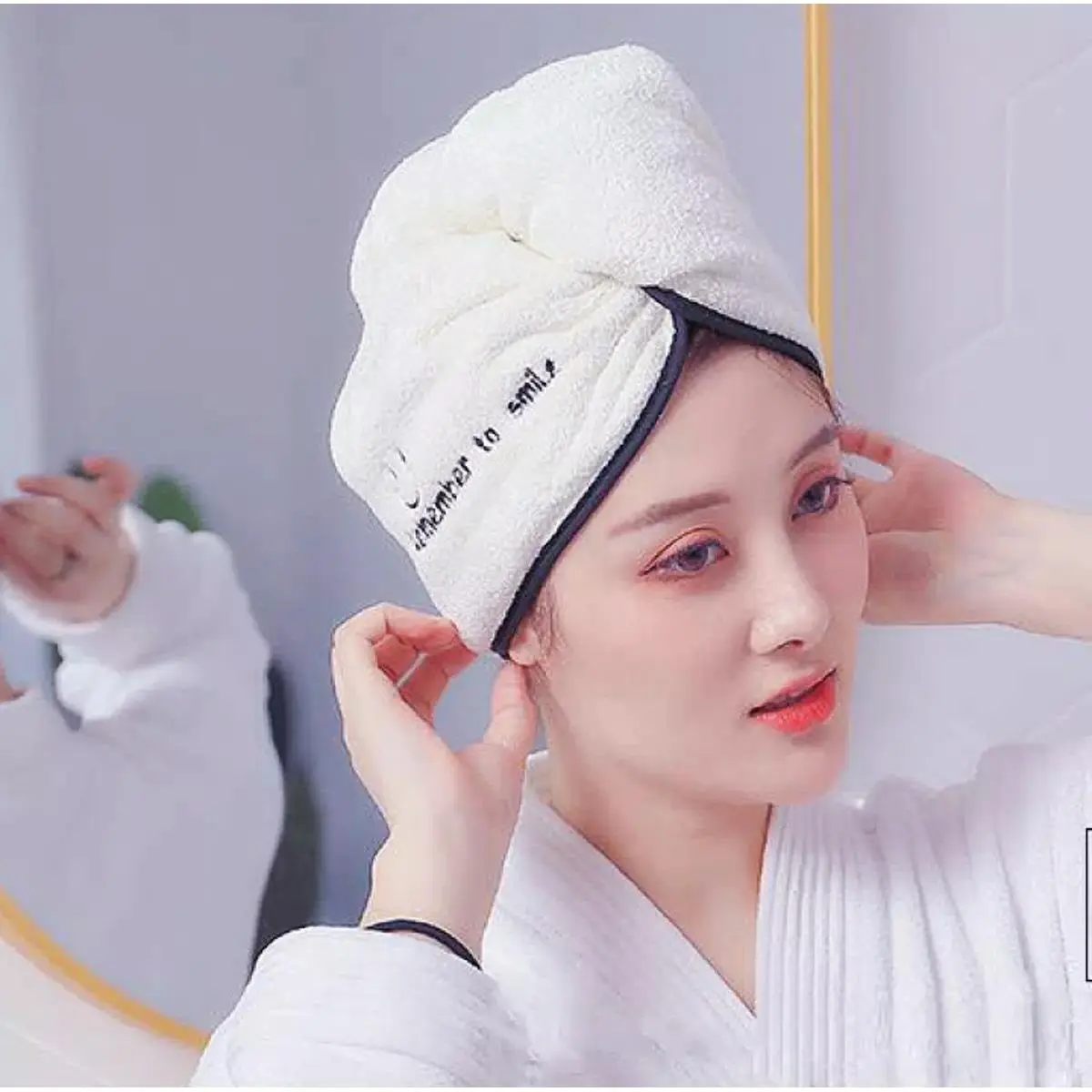Picture of Comfortable Ladies Magic Hair Drying Towel | Quick Dry Microfiber Hair Wrap | Soft & Absorbent Bath Turban