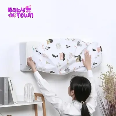 Picture of AC Dust Cover for Indoor Unit (1 Ton / 1.5 Ton / 2 Ton) | PEVA Waterproof Washable Air Conditioner Cover | Multi-Color Decorative Design | Durable & Easy to Install Protective Cover for Split AC