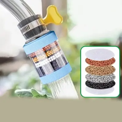 Picture of 6-Layer Faucet Water Purifier Nozzle | Tap Water Filter with Activated Carbon & Mineral Stones | Easy Installation | Leak-Proof, Heat-Resistant, Water-Saving Design