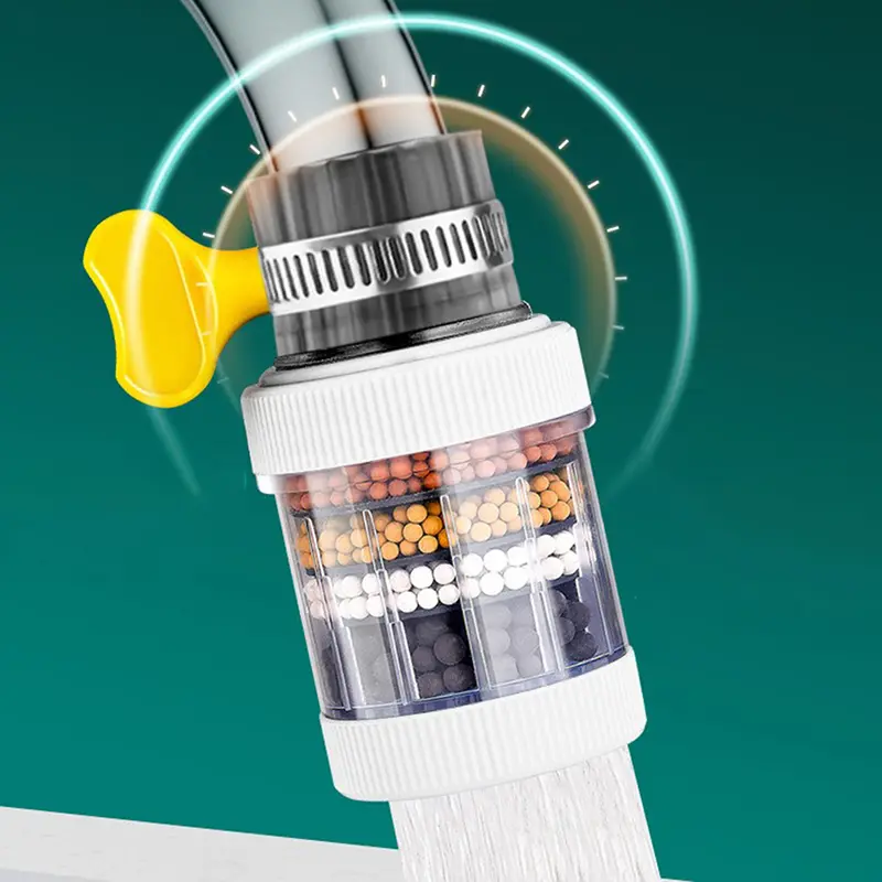 Picture of 6-Layer Faucet Water Purifier Nozzle | Tap Water Filter with Activated Carbon & Mineral Stones | Easy Installation | Leak-Proof, Heat-Resistant, Water-Saving Design