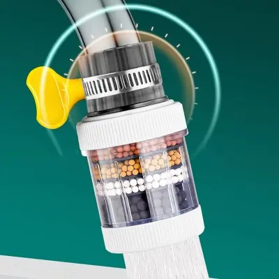 Picture of 6-Layer Faucet Water Purifier Nozzle | Tap Water Filter with Activated Carbon & Mineral Stones | Easy Installation | Leak-Proof, Heat-Resistant, Water-Saving Design