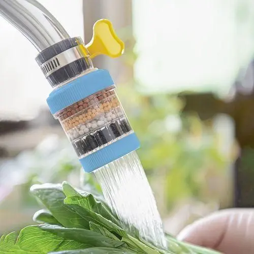 Picture of 6-Layer Faucet Water Purifier Nozzle | Tap Water Filter with Activated Carbon & Mineral Stones | Easy Installation | Leak-Proof, Heat-Resistant, Water-Saving Design