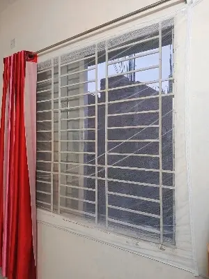 Picture of White Mosquito Net for Window 5×5.5 ft | Premium Quality Zipper-Free Net | Anti-Mosquito Window Screen for Home, Bedroom & Kitchen | Durable Washable Mesh Net for Insect Protection White