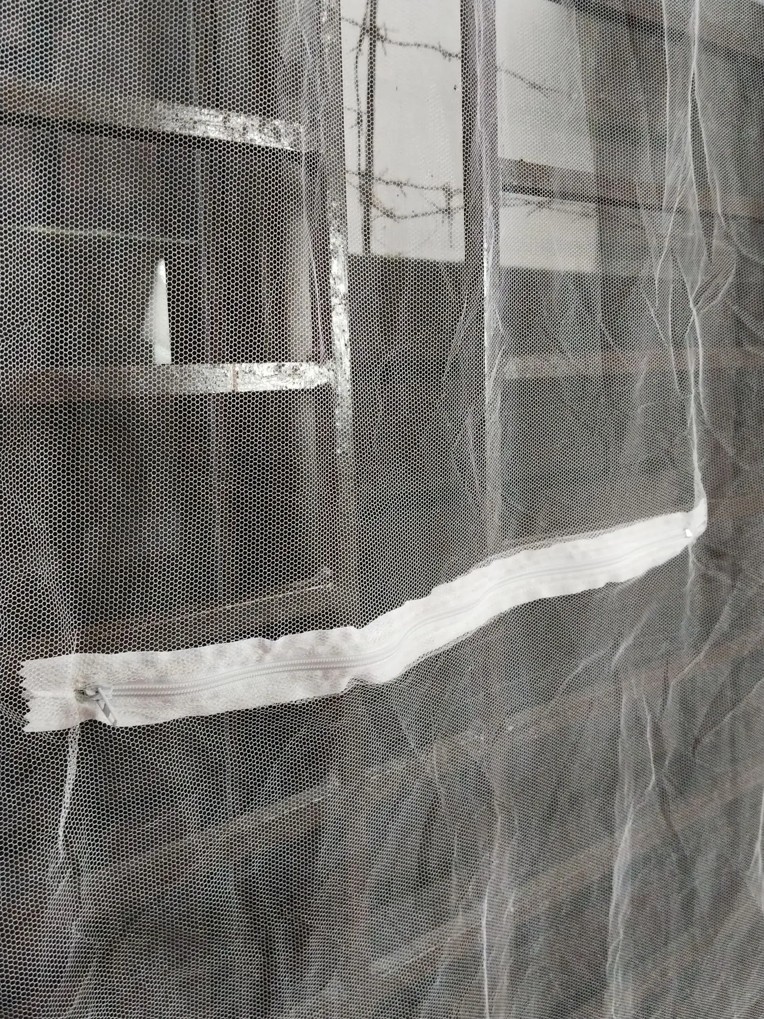 Picture of Anti Mosquito Window Net with Zipper 4/5 Feet | White Premium Quality Mosquito Net for Window | Washable & Easy to Install | Smart Home Protection