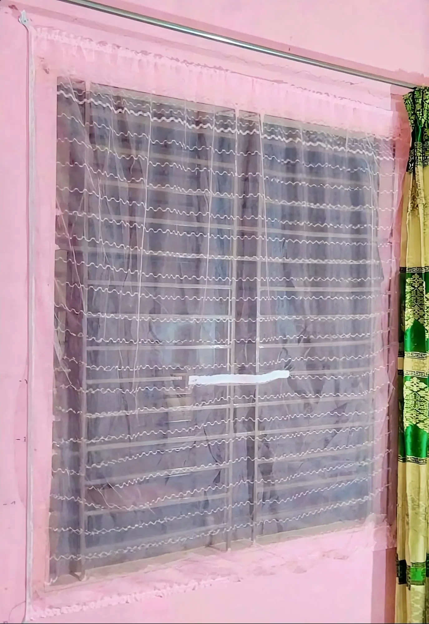 Picture of Window Net for Anti-Mosquito with Zipper 4×5 Feet Pink Colour | Mosquito Net | Premium Quality Net | Lifesymart
