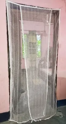 Picture of Door Net for Anti-Mosquito Double Part Auto-Close System Pink Colour 2.5×7 Feet | Premium Quality Door Mosquito Net | Lifesymart