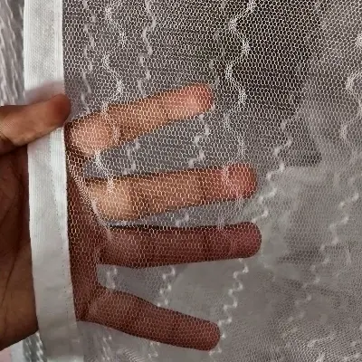 Picture of Door Net for Anti-Mosquito Double Part Auto-Close System Pink Colour 2.5×7 Feet | Premium Quality Door Mosquito Net | Lifesymart