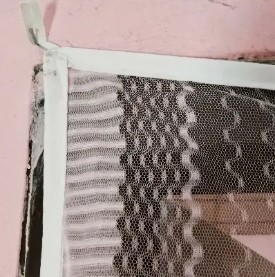 Picture of Door Net for Anti-Mosquito Double Part Auto-Close System Pink Colour 2.5×7 Feet | Premium Quality Door Mosquito Net | Lifesymart