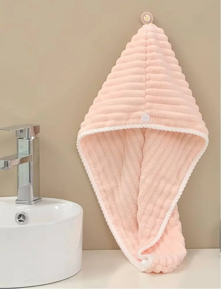 Picture of Microfiber Hair Drying Towel Wrap & 4-in-1 Pedicure Foot File Combo Pack | Super Absorbent Hair Turban & Hard Skin Remover Tool Multicolor