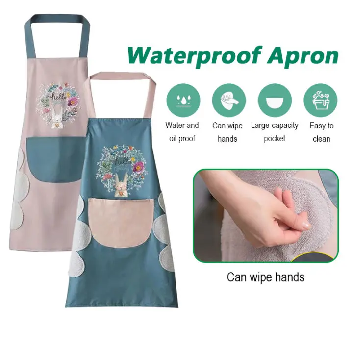 Picture of Super Absorbent Hair Towel Wrap & Premium Kitchen Apron Combo Pack | Quick-Drying Hair Turban & Waterproof Cooking Apron