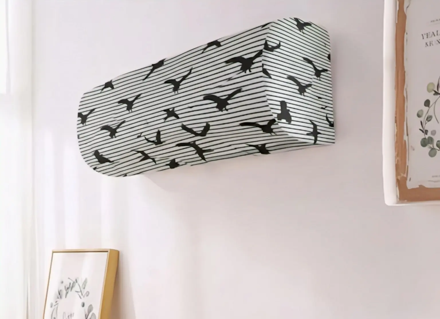 Picture of 1 pcs AC Dust Cover & 2 pcs Door Draft Stopper Combo Pack • Indoor AC Protection & Cold Air Blocking • Perfect for Winter