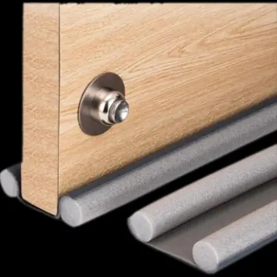 Picture of Door Draft Stopper & Super Refined Naphthalene Balls Combo Pack • Cold Air Blocking & Moth Repellent • 40 pcs / 120 gm