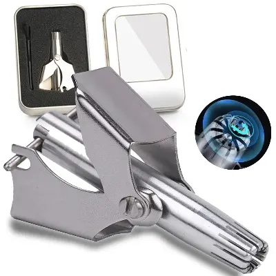 Picture of Over-the-Door 19 Hook Hanger Rack & Safe 360° Precision Nose Hair Trimmer Combo | No-Drill Door Organizer + Skin-Safe Grooming Tool