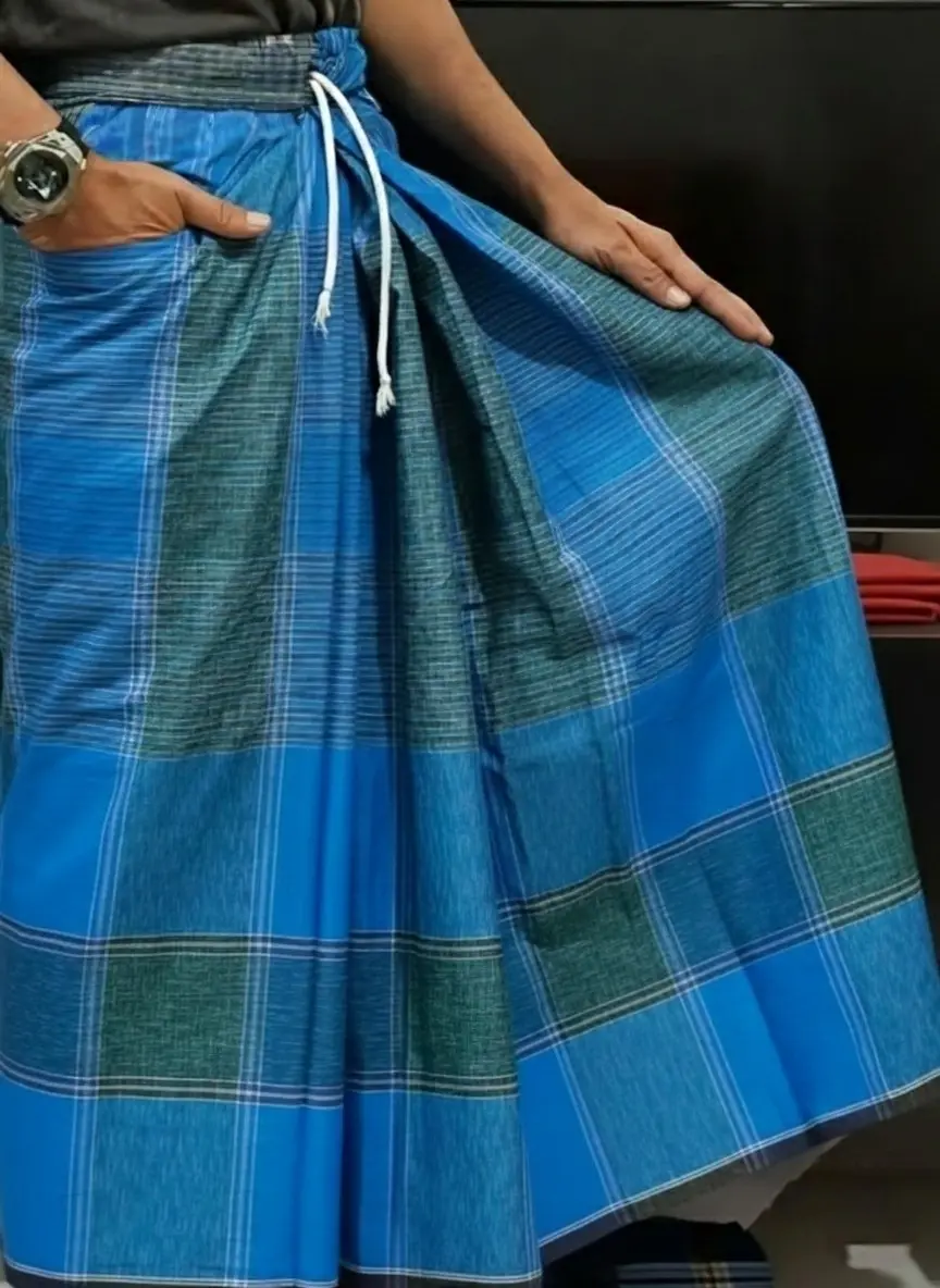 Picture of Smart lungi | Pocket lungi | Digital lungi | Smart Ready Lungi with Pocket for Men | Premium Breathable Cotton Lungi | Comfortable lungi | Stylish Bangladeshi Lungi | Eid collection | Trendy lungi| Amanotsha Pocket lungi