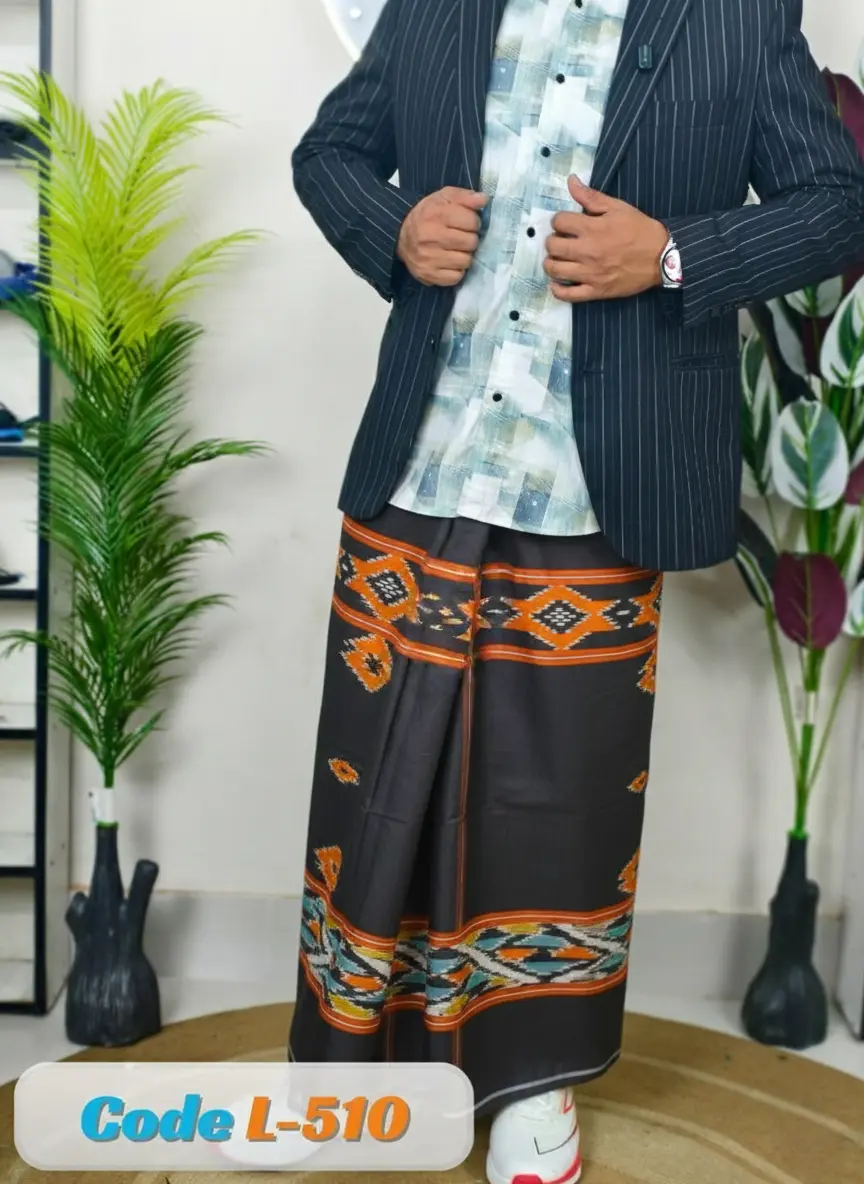 Picture of Smart lungi | Pocket lungi | Digital lungi | Smart Ready Lungi with Pocket for Men | Premium Breathable Cotton Lungi | Comfortable lungi | Stylish Bangladeshi Lungi | Eid collection | Trendy lungi| Amanotsha Pocket lungi