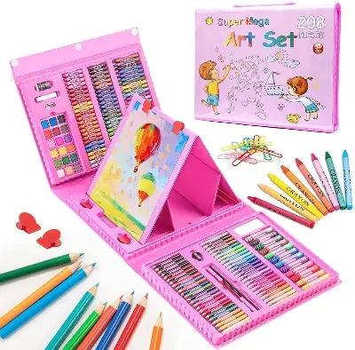 Picture of Drawing Art Set Painting Drawing Supplies 208 Pcs For Kids Box Artist Printing Art Set