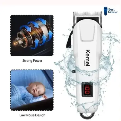 Picture of Kemei KM-809A Digital AC/DC Electric Rechargeable Professional Hair Clipper Trimmer