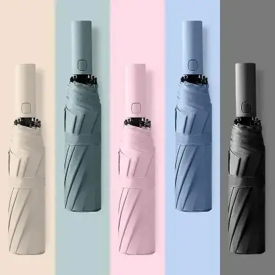 Picture of 10Ribs Windproof Automatic Smart High Quality Umbrella Rain 3Fold Portable Long Handle Business Umbrellas Outdoor Travel Camping