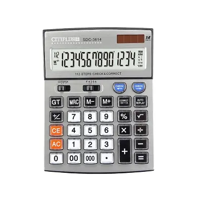 Picture of Citiplus Glass Key Series Electronic Calculator - SDC-3614