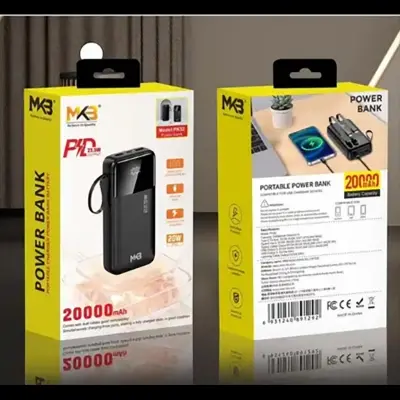 Picture of MKB PK52 PD 22.5W 20000mah Power Bank with extra Holder