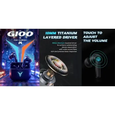 Picture of Wavefun G100 Wireless Gaming Bluetooth Earbuds - Black