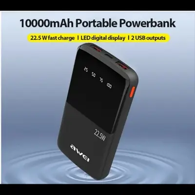Picture of Awei P10K 10000mah 22.5W Fast Charging Digital Display Power Bank- Jara Telecom