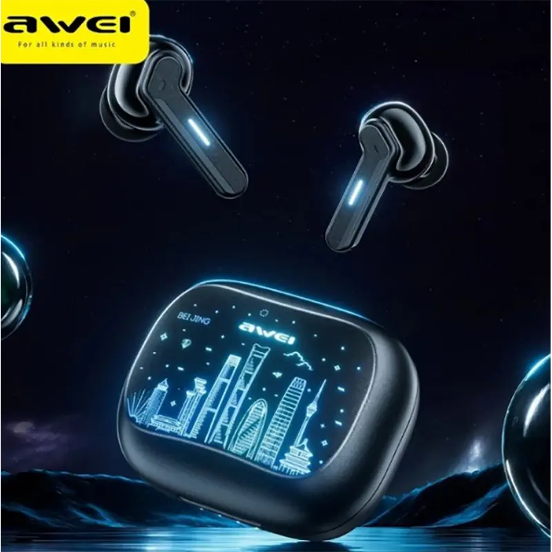 Picture of Awei T53 ANC TWS Wireless Earbuds Bluetooth 5.3 HiFi Music Active Noice Reduction + ENC HD Call Headset